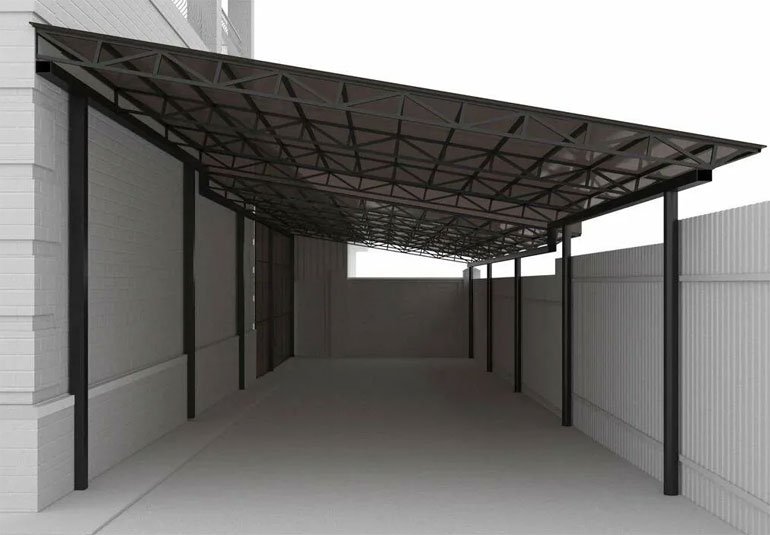 Навес к дому