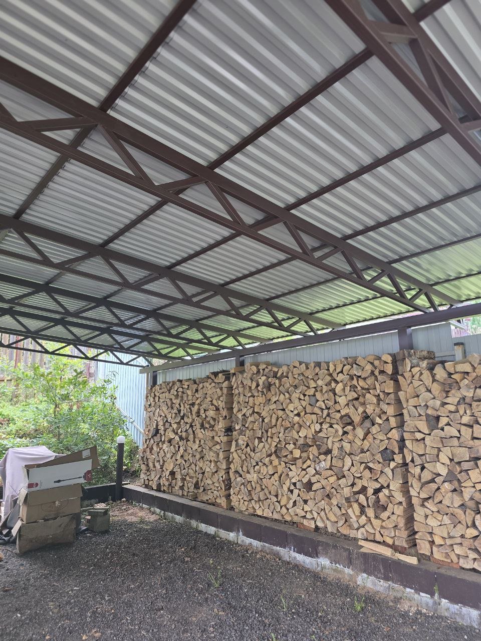 Навес односкатный с профнастилом